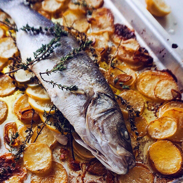 Roasted Whole Fish with Lemon Potatoes
