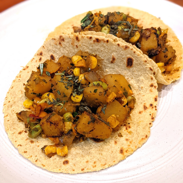 Carnival Squash Succotash Tacos