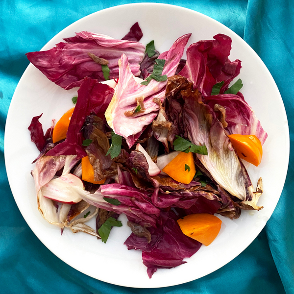 Warm Radicchio Salad with Mustard Vinaigrette