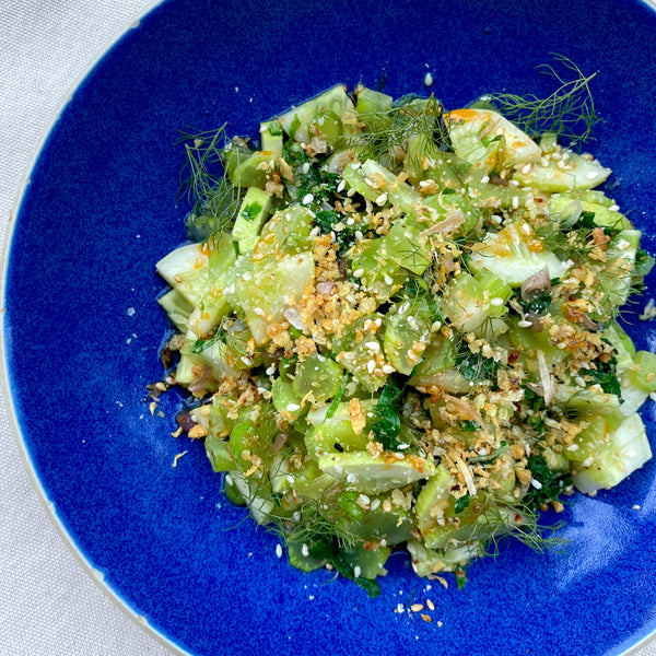 Celtuce Cucumber Salad