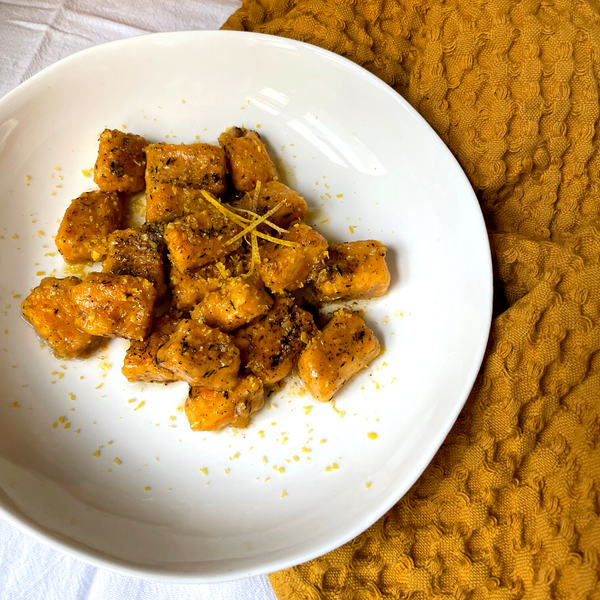 Carrot Gnocchi and Thyme Brown Butter Sauce