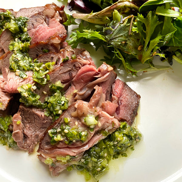 Delmonico Steak with Asian Chimichurri