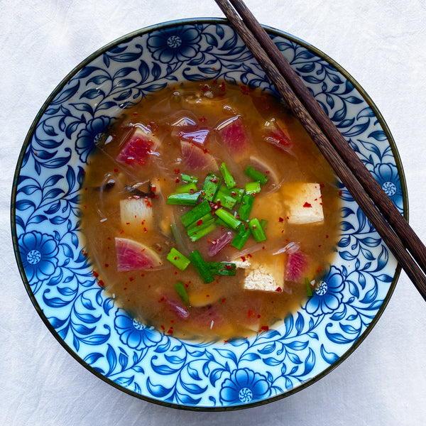 Vegan Doenjang Jjigae with Turnips