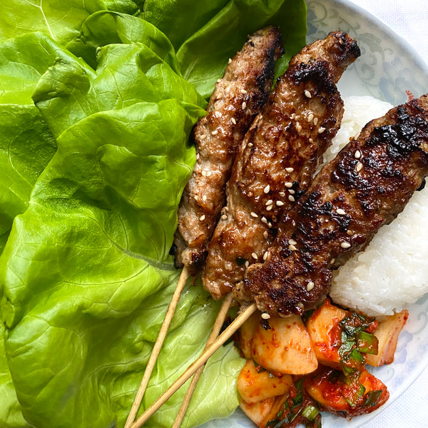 Korean Doenjang Pork Skewers