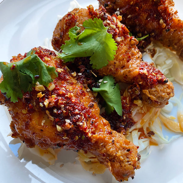 Crispy Fried Chicken with Chili Oil