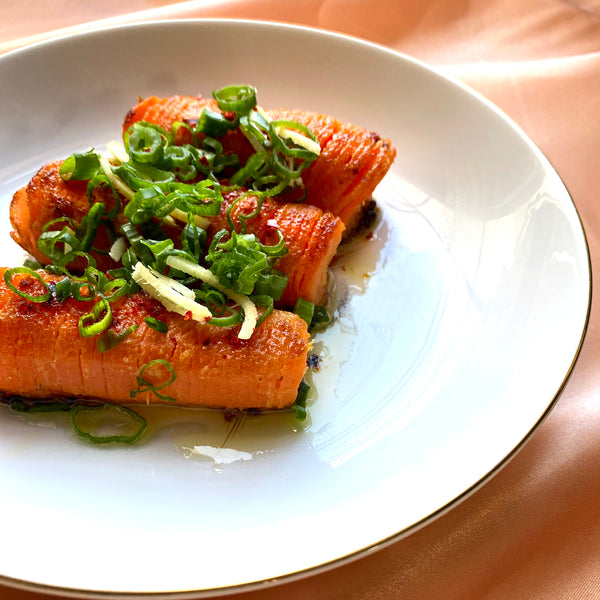 Hasselback Carrots with Miso Butter