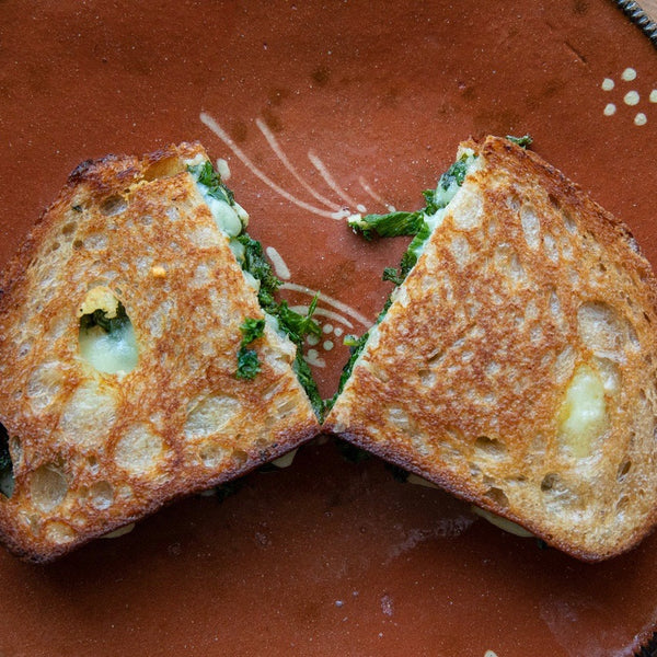 Spicy Mustard Greens & Spicy Mustard Greens Grilled Cheese