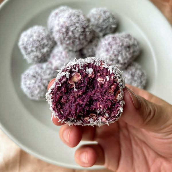 Purple Sweet Potato Energy Bites