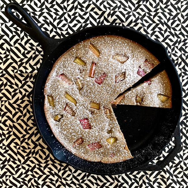 Rhubarb Skillet Cake