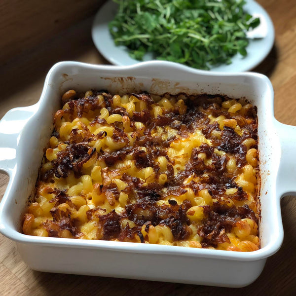 Mac and Cheese with Caramelized Shallots