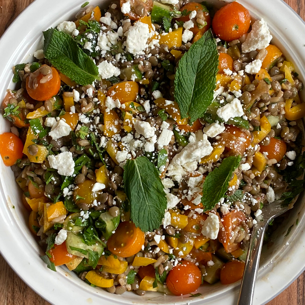 Lentil Salad with Tomatoes and Peppers