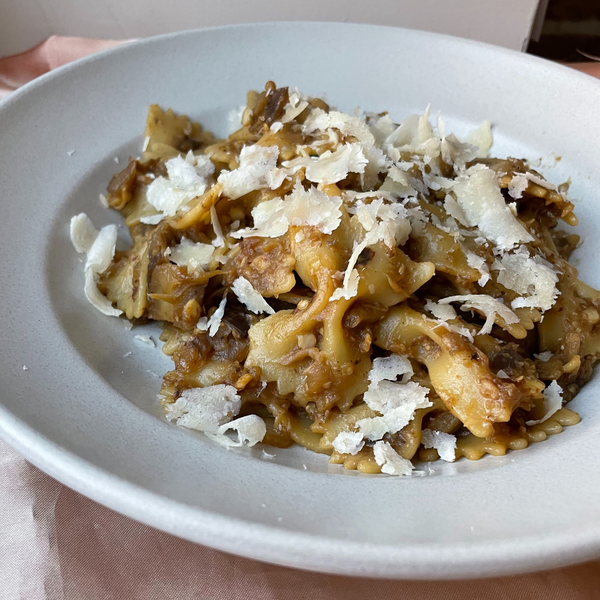 Creamy Miso Eggplant Pasta