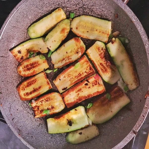 Sauteed Zucchini with Spring Onions