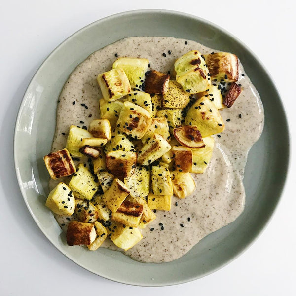 Summer Squash with Tahini-Sumac Sauce