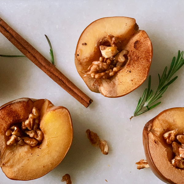 Roasted Quince With Walnuts and Honey