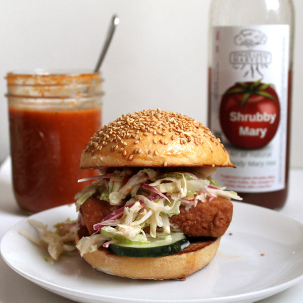 Shrubby Mary Fried Tofu Sandwich